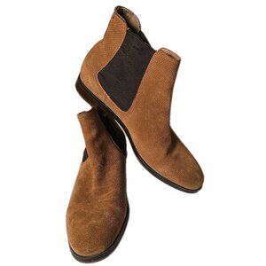 Aldo Chelsea Boots Men's Size 9 Booties Brown Suede Leather Pull On